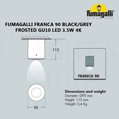 Fumagalli Franca 90 GU10 LED 3.5W 4K
